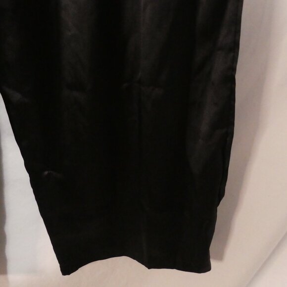 Unbranded | 2XL | Black Satin Texture Slip-On Loungewear Pants | Elastic Waist - Picture 9 of 16